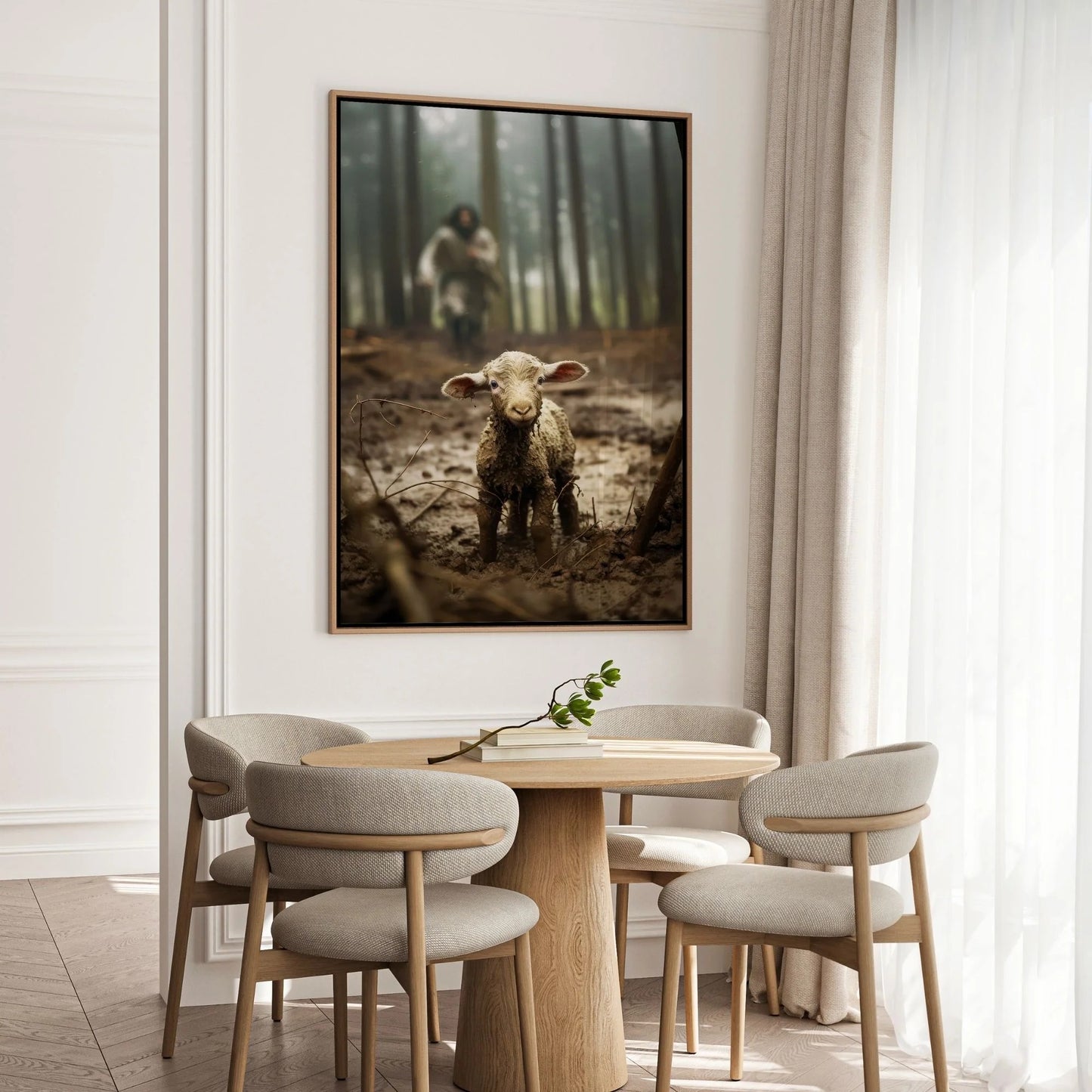 Jesus Saving A Lost Lamb