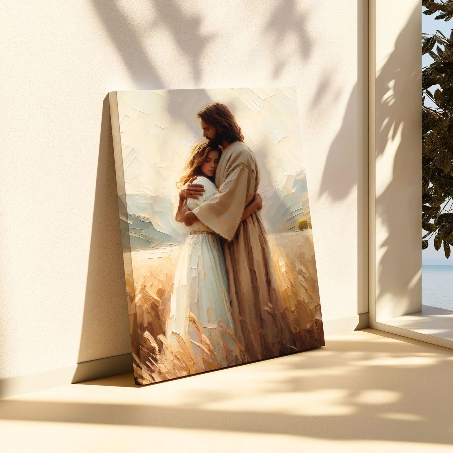 Jesus Hugging a Woman II - Canvas