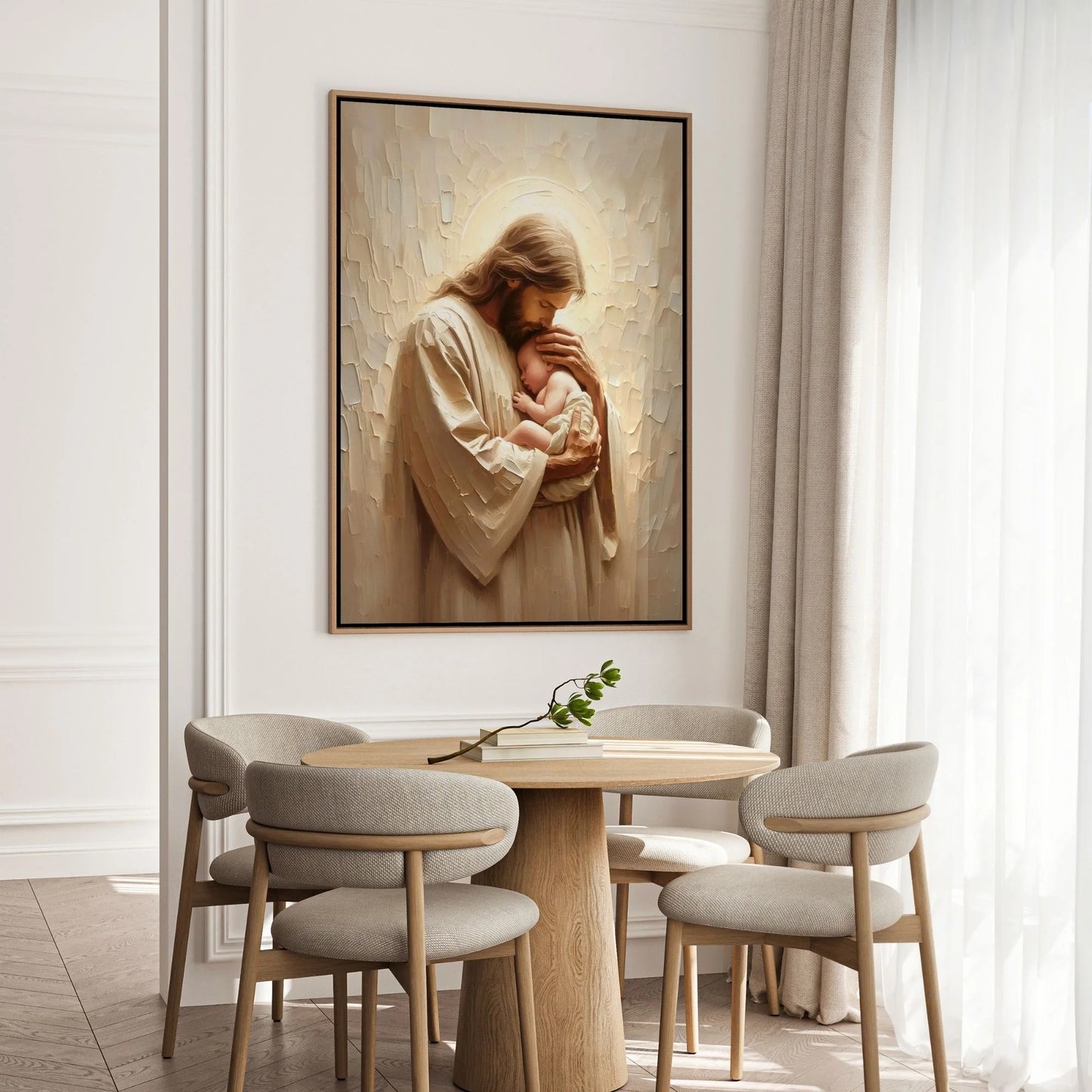 Jesus Holding a Baby - Canvas