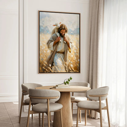 Jesus Carrying Little Lamb Home - Canvas