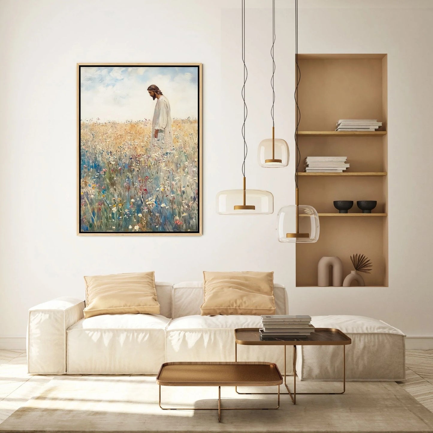 Jesus Leaves The 99 - Canvas