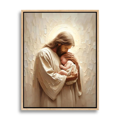 Jesus Holding a Baby - Canvas