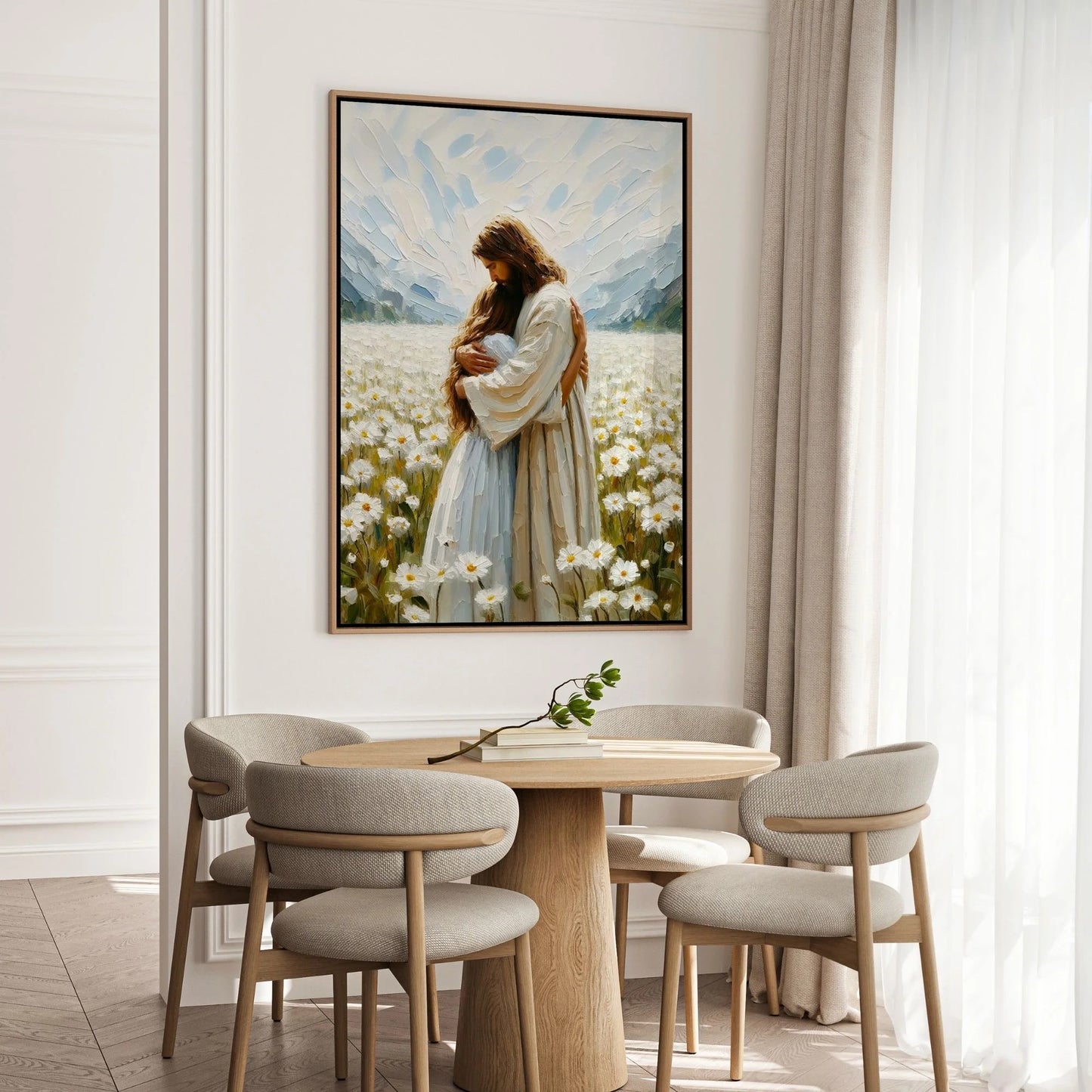 Jesus Hugging a Woman