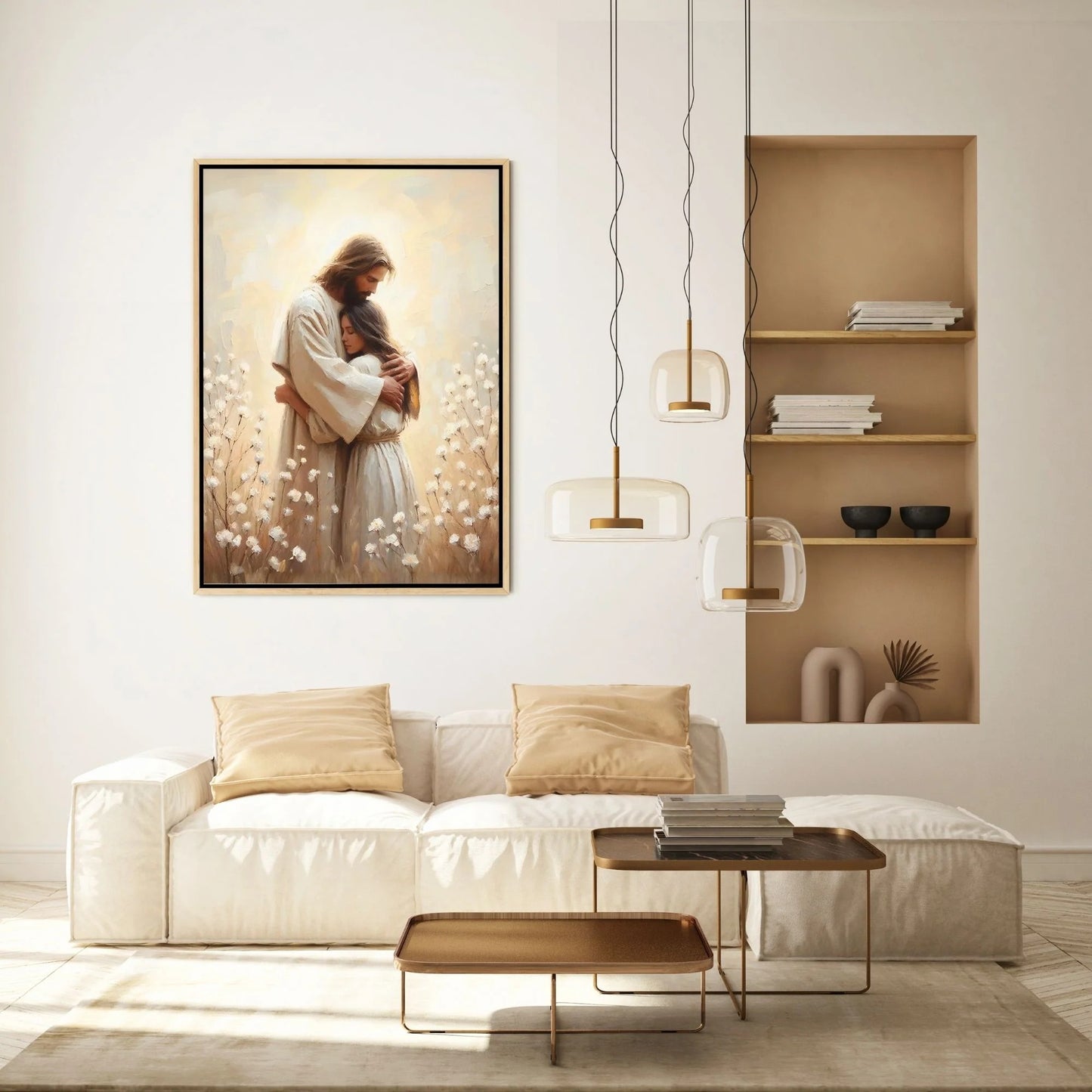 Jesus Hugging a Woman IV - Canvas