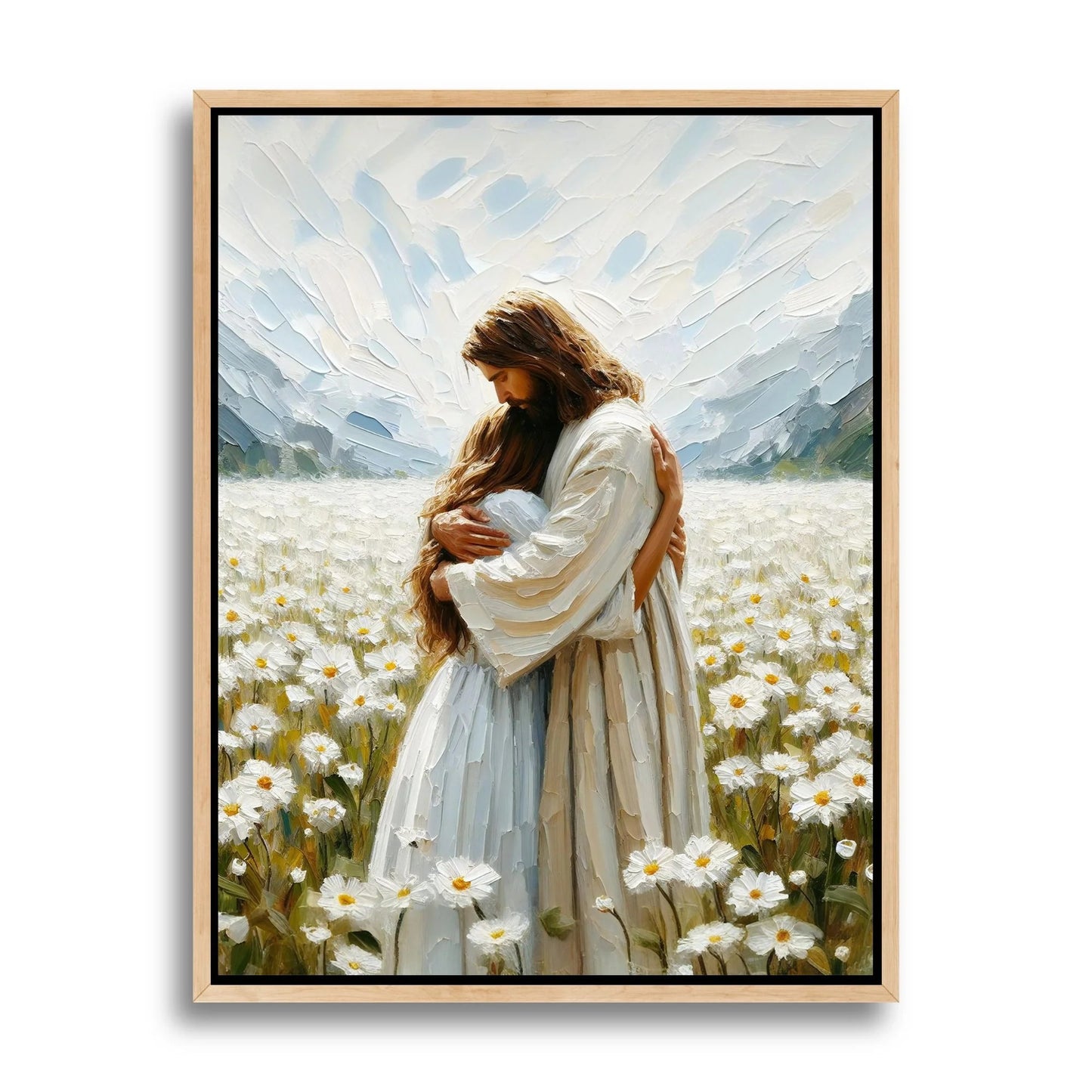 Jesus Hugging a Woman