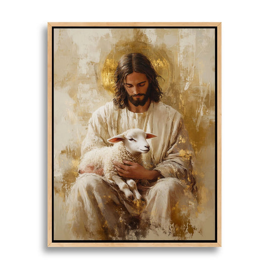 Jesus and the Lamb - Canvas