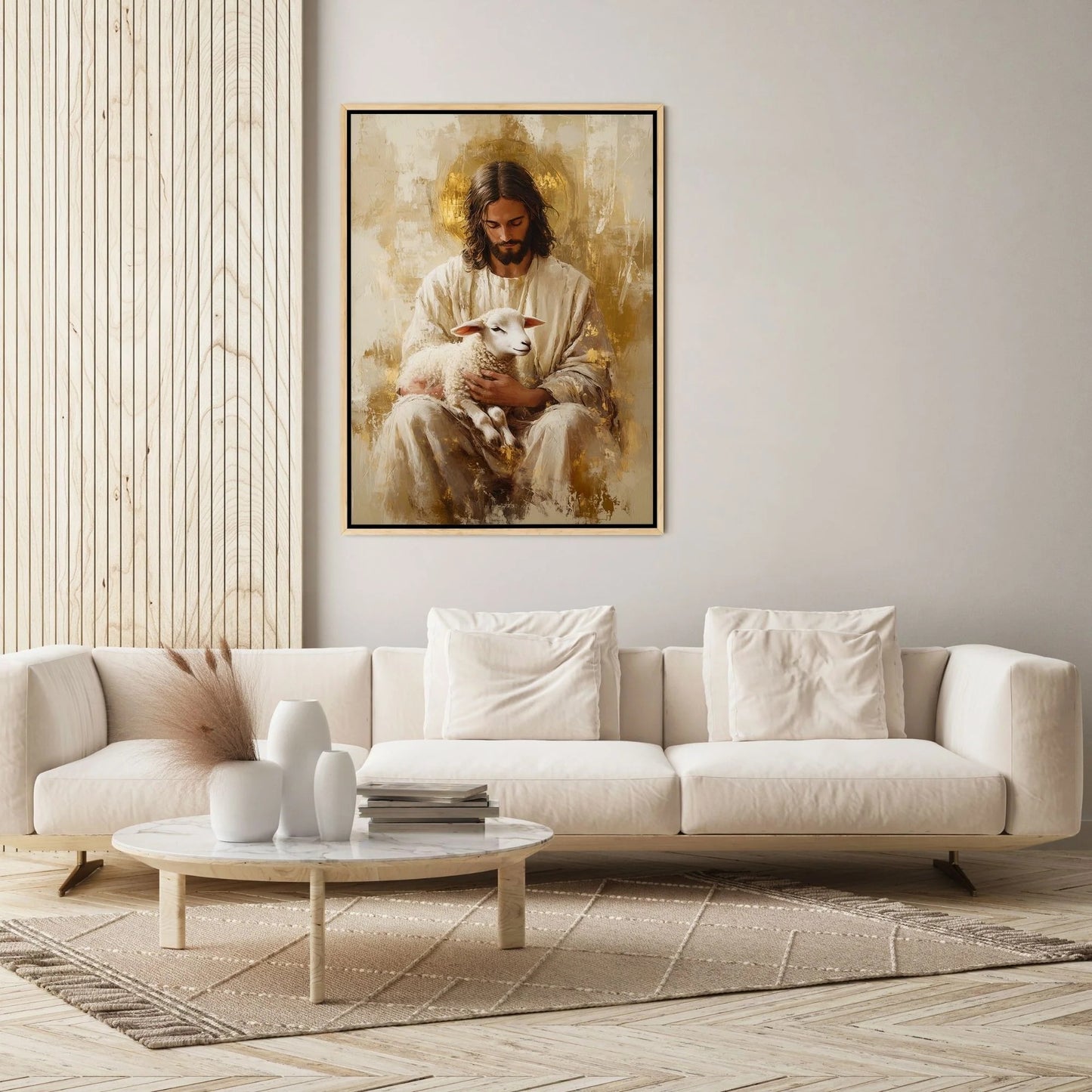 Jesus and the Lamb - Canvas