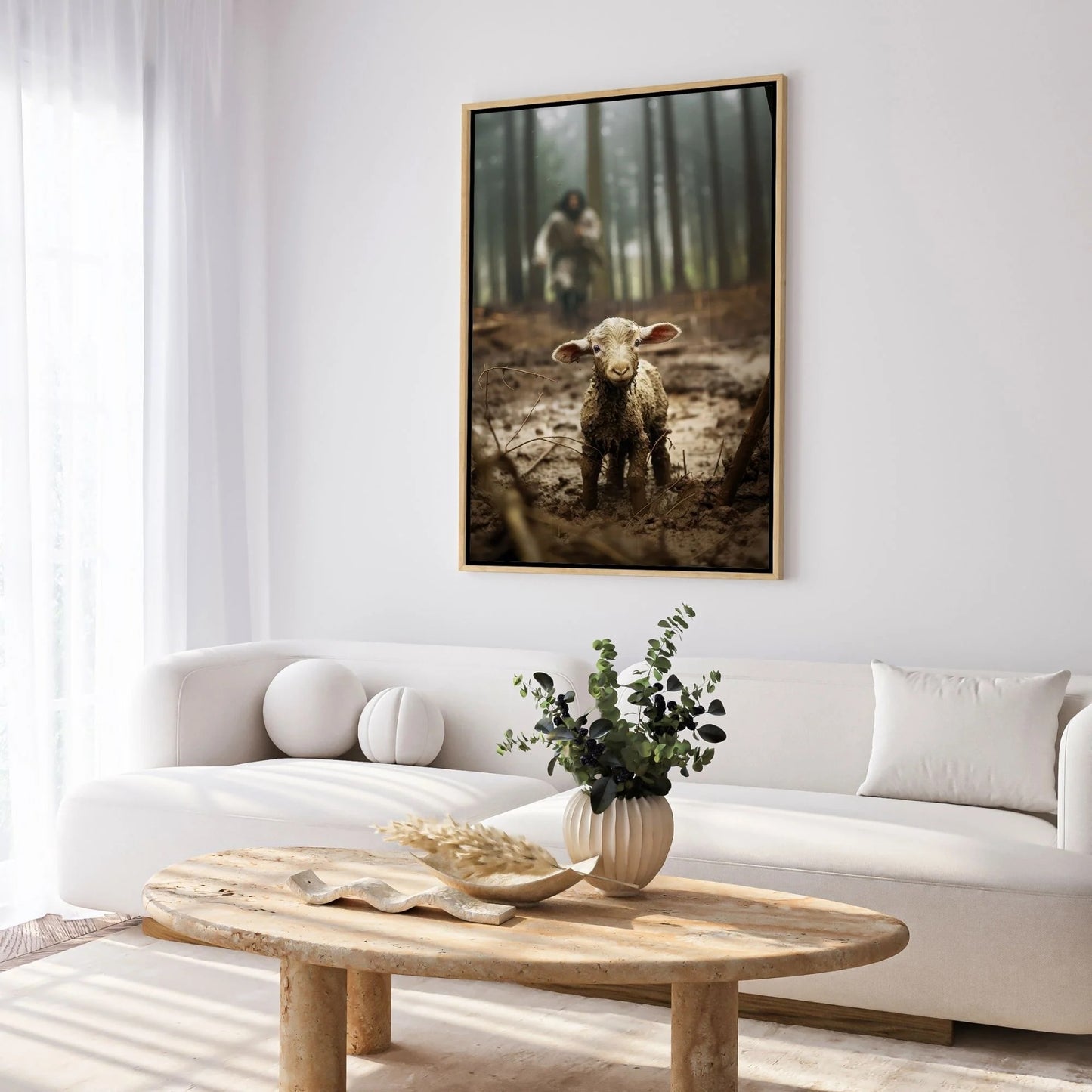 Jesus Saving A Lost Lamb