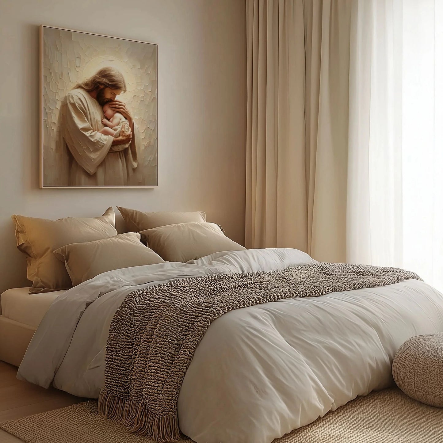 Jesus Holding a Baby - Canvas