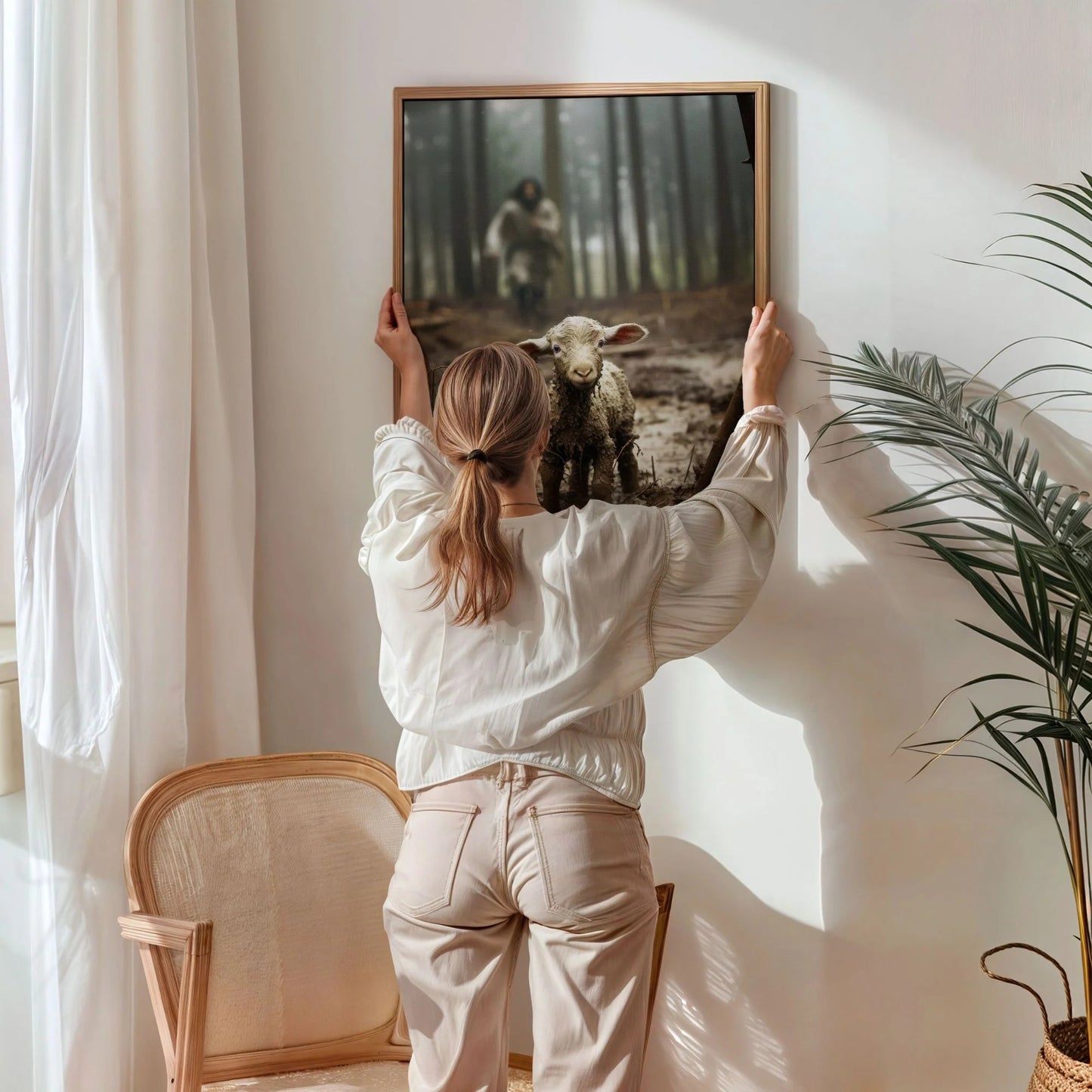 Jesus Saving A Lost Lamb