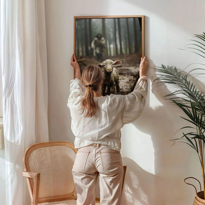 Jesus Saving A Lost Lamb