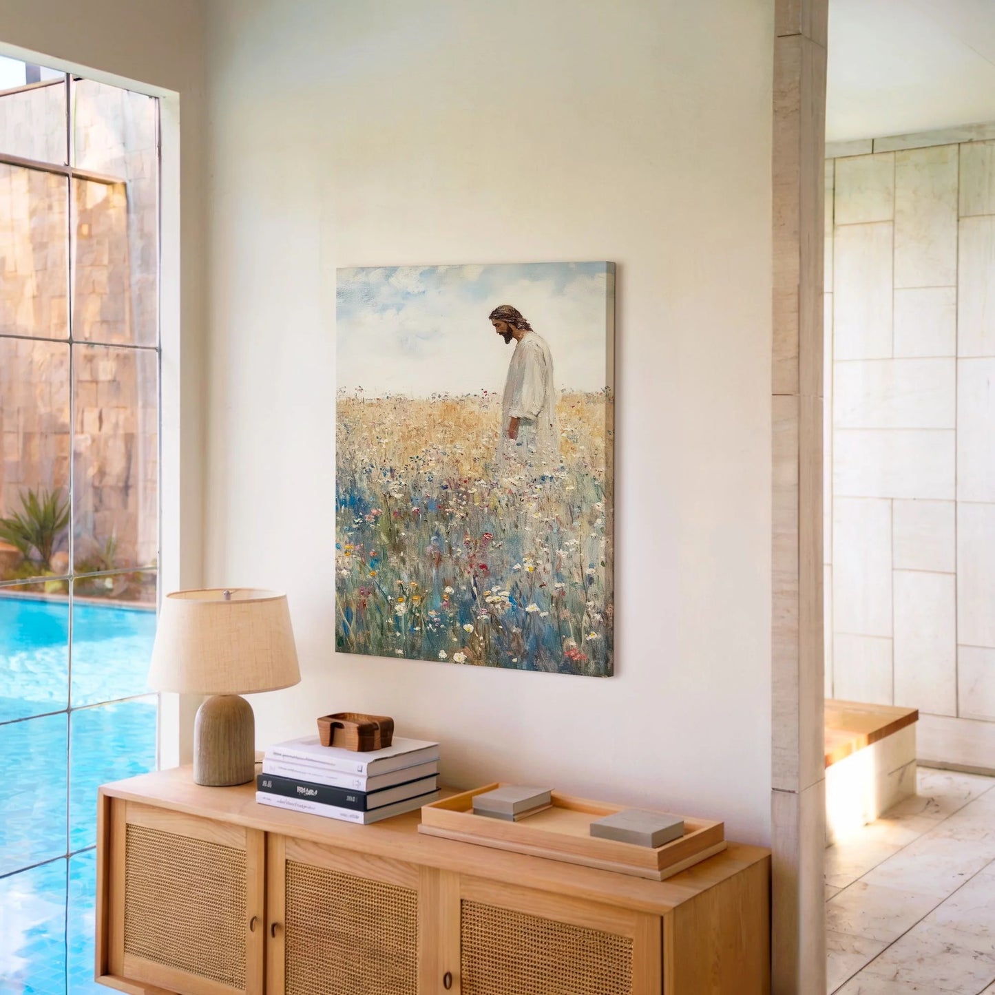 Jesus Leaves The 99 - Canvas