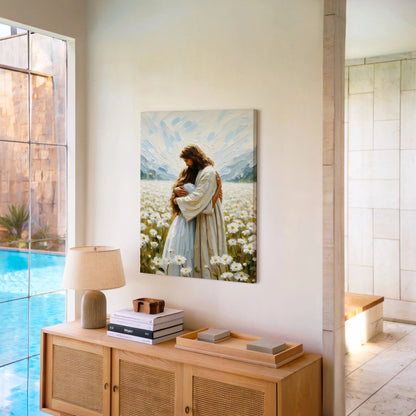 Jesus Hugging a Woman