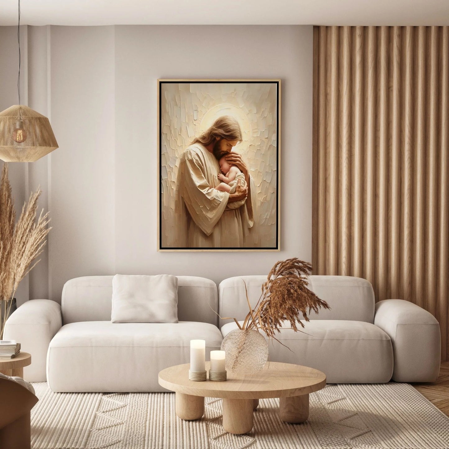 Jesus Holding a Baby - Canvas